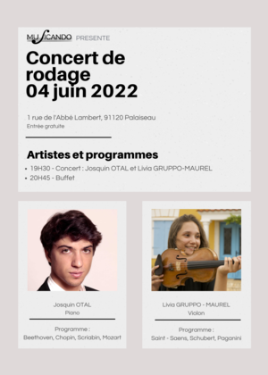 Concert-Rodage proposé par MUSICANDO