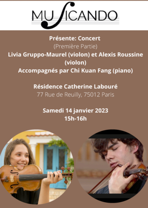 Concert (1/2) proposé avec la Résidence Catherine Labouré