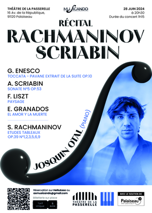 Récital Rachmaninov/Scriabin avec Josquin Otal